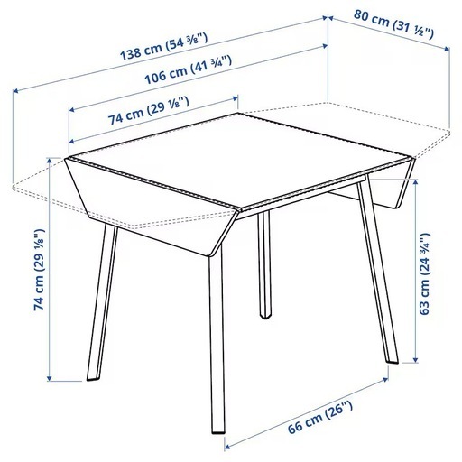 IKEA イケア ダイニングテーブル拡張可能