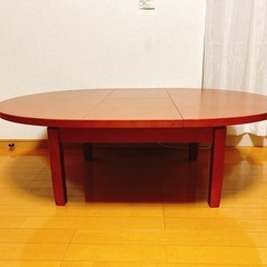 代理投稿【美品】天然木材/伸縮ダイニングテーブルの画像