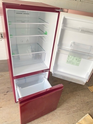 NO 127❗️福岡市内配送設置無料 AQR-BK18G-R 冷蔵庫 レッド [2ドア /右開きタイプ /184L] NO 127❗️配送設置無料 AQR-BK18G-R 冷蔵庫 レッド [2ドア /右開き
