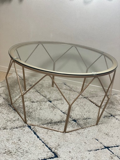 美品　ガラス製リビングテーブル