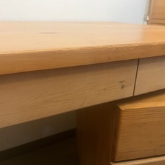 【決まりました】無印良品　机とサイドワゴンの画像