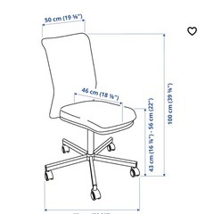 IKEA 回転チェアブラック の画像