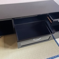 【テレビ台】120cm 黒 キャスター付き テレビボード ローボードの画像