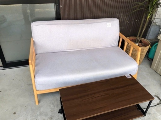 2人掛けソファー テーブル付き