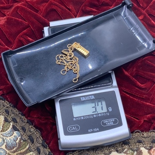 K18 ダイヤモンド　ネックレス　3.7g 約40cm 0.3ct