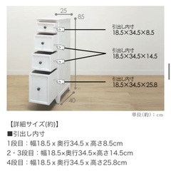 隙間収納家具の画像