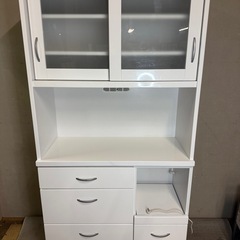 【850】ホワイトキッチン収納キャビネット