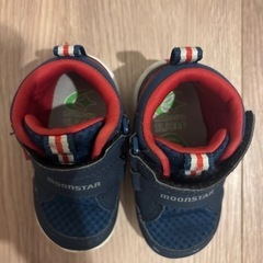 MOONSTAR ネイビー ベルト付きキッズシューズの画像