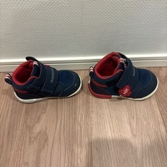 MOONSTAR ネイビー ベルト付きキッズシューズの画像