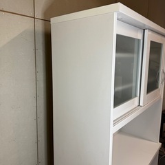 【850】ホワイトキッチン収納キャビネットの画像