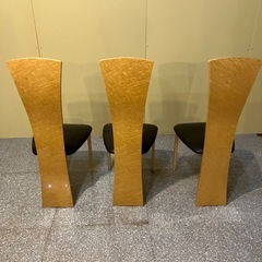 松創　MATSUSO バーズアイメープル モダンデザイン ダイニングチェア3脚セット【市内配送可能】【札幌　清田区　店頭引取可能】の画像