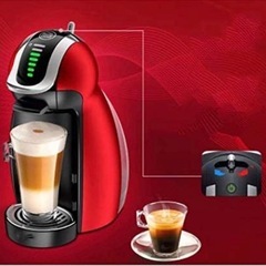 カプセルコーヒーマシン家庭用小型自動コーヒーマシン1L、1460Wレッドの画像