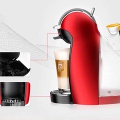 カプセルコーヒーマシン家庭用小型自動コーヒーマシン1L、1460Wレッドの画像