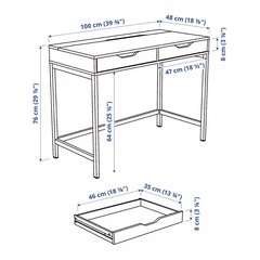 IKEA ALEX イケア アレクス デスクの画像