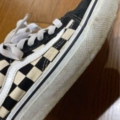 VANS スニーカー　チェッカー　チェッカーフラッグ　22cmの画像