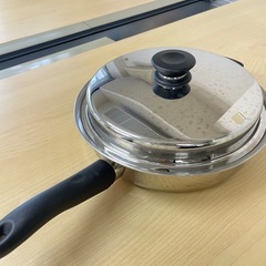 美品アムウェイ　オールステンレス大フライパン