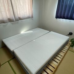 シングルサイズ　ベッド　マットレス　２組セット（IKEA）の画像