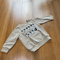 ディズニー ミッキーマウス 裏起毛トレーナー 2点セット 90の画像