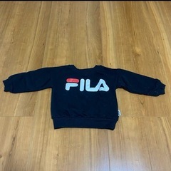 FILA トレーナー 汽車 裏起毛 90㎝ ブラックの画像