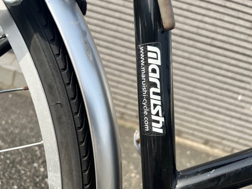 売約⭐️点検済⭐️中古自転車　丸石自転車 27インチ　鍵付き　6段ギア　LEDオートライト⭐️YouTube動画あり⭐️　シティサイク