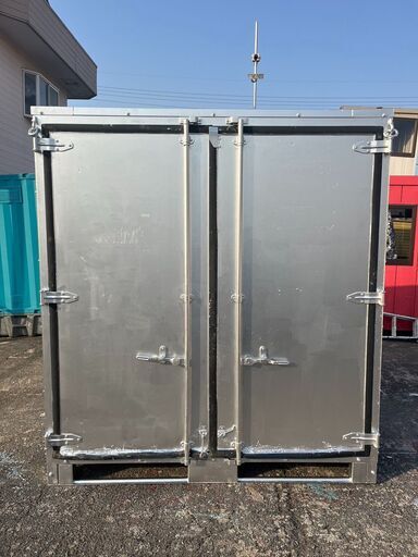 観音倉庫　1坪　イーエムウメムラ　UC201-20HN　シャッター付倉庫　物置　ハウス　コンテナ 倉庫　スーパーハウス　ユニットハウス　バイク