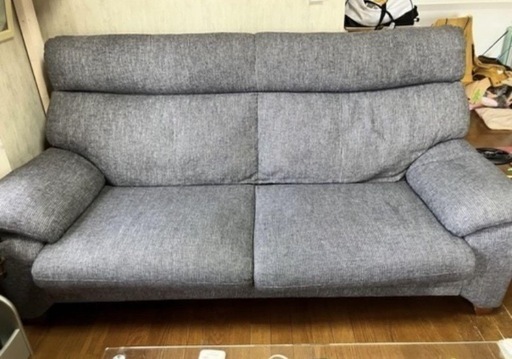 ソファ配送可 他出品中早い者勝ち (ポポ) 貴志のソファ《3人掛けソファ 