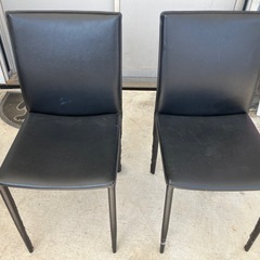 オシャレな合皮椅子２脚セット