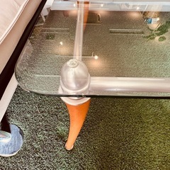 JH0245 ガラステーブル　ローテーブル　リビングテーブル の画像