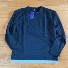 新品メンズ　ロンT 胸ポケット付　Lサイズ