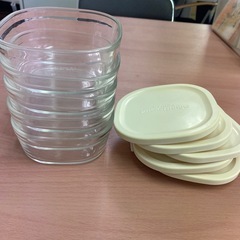 5個セット　PYREX(現iwaki)3240 蓋付き耐熱容器　パック＆レンジ ミニの画像