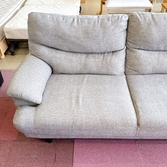 ニトリ 3人掛け ソファ 布張り ライトグレー系