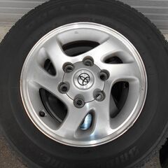  夏タイヤ 205/70R15 + トヨタ純正６穴アルミホイール...