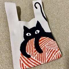 ♢美品  猫 ニットバッグの画像