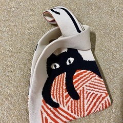 ♢美品  猫 ニットバッグの画像