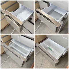 【超美品‼️】日立 2015年製 475Lノンフロン冷凍冷蔵庫 真空チルド スリープ野菜室 高級ガラスドア クリスタルシャンパン♪の画像