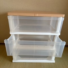 【値下げ】プラ3段テェストの画像