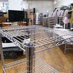 メタルラック 4段 幅60×奥46×高127 収納棚 ラック スチールラック 棚 収納家具 シルバー 札幌市厚別区 厚別店の画像