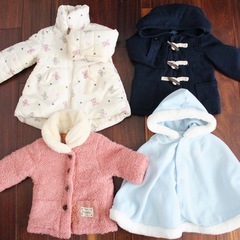 【68点】子供服 女の子 夏 冬 シャツ 半袖 ズボン ダウン まとめ売り セット 80の画像