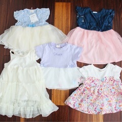 【68点】子供服 女の子 夏 冬 シャツ 半袖 ズボン ダウン まとめ売り セット 80の画像