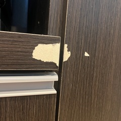 電子レンジが置ける収納棚です。の画像