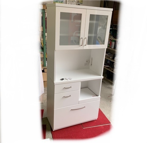 ニトリ　キッチンボード(コパン T 80KB WH)中古品　美品

