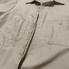 古着　RED KAP 半袖ワークシャツ　カーキ　の画像