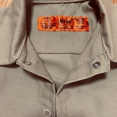 古着　RED KAP 半袖ワークシャツ　カーキ　の画像