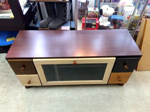 中村敬木工 TVボード クオーレ2 DBR 幅101×奥37×高45.5㎝ TV台 テレビボード 家具 収納 マルチカラー 札幌市 中