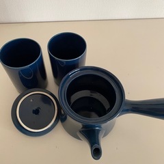 急須と湯呑み２個セット 磁器の画像