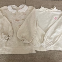 メゾピアノ、エニファム6点セット120〜130cmダウンコート付き1000円の画像