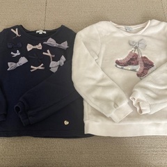 メゾピアノ、エニファム6点セット120〜130cmダウンコート付き1000円の画像