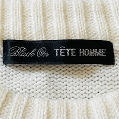 【未使用品】TETE HOMME テットオム ニット セーター 長袖 Mサイズの画像