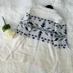 【未使用品】TETE HOMME テットオム ニット セーター 長袖 Mサイズの画像