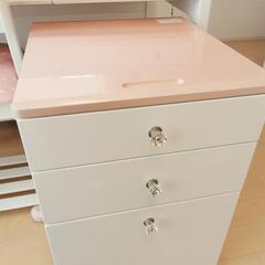 コイズミ学習デスク デコプリ 学習机 イス付き ラブリーチェアの画像